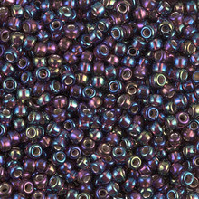Japanese Miyuki Seed Beads, size 8/0, SKU 189008.MY8-1013, dark smoky amethyst s/l ab, (1 26-28 gram tube, apprx 1120 beads)