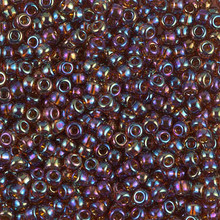 Japanese Miyuki Seed Beads, size 8/0, SKU 189008.MY8-0257, transparent topaz ab, (1 26-28 gram tube, apprx 1120 beads)