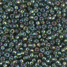 Japanese Miyuki Seed Beads, size 8/0, SKU 189008.MY8-1026, olive s/l ab, (1 26-28 gram tube, apprx 1120 beads)