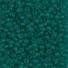 Japanese Miyuki Seed Beads, size 8/0, SKU 189008.MY8-2405F, matte transparent  teal, (1 26-28 gram tube, apprx 1120 beads)