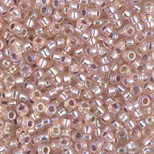 Japanese Miyuki Seed Beads, size 8/0, SKU 189008.MY8-1023, light blush s/l ab, (1 26-28 gram tube, apprx 1120 beads)