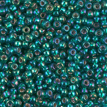 Japanese Miyuki Seed Beads, size 8/0, SKU 189008.MY8-1017, emerald s/l ab, (1 26-28 gram tube, apprx 1120 beads)
