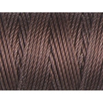 C-LON TEX 400 BEAD CORD, braided nylon multi-filament cord,  .9mm, 39 yards per bobbin, brown, (1 large bobbin)