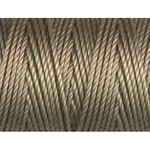 C-LON TEX 400 BEAD CORD, braided nylon multi-filament cord,  .9mm, 39 yards per bobbin, khaki, (1 large bobbin)