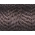 C-LON TEX 400 BEAD CORD, braided nylon multi-filament cord,  .9mm, 39 yards per bobbin, chocolate, (1 large bobbin)