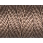 C-LON TEX 400 BEAD CORD, braided nylon multi-filament cord,  .9mm, 39 yards per bobbin, sable, (1 large bobbin)