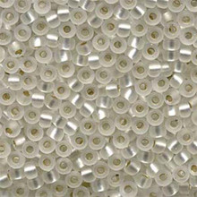 Japanese Miyuki Seed Beads, size 6/0, SKU 111031.MYK6-0001F, crystal matte silver lined, (1 tube, apprx 24-28 grams, apprx 315 beads per tube)