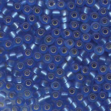 Japanese Miyuki Seed Beads, size 6/0, SKU 111031.MYK6-0019F, sapphire matte silver lined, (1 tube, apprx 24-28 grams, apprx 315 beads per tube)