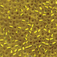 Japanese Miyuki Seed Beads, size 6/0, SKU 111031.MYK6-0006F, yellow matte silver lined, (1 tube, apprx 24-28 grams, apprx 315 beads per tube)