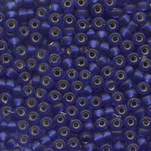 Japanese Miyuki Seed Beads, size 6/0, SKU 111031.MYK6-0020F, cobalt matte silver lined, (1 tube, apprx 24-28 grams, apprx 315 beads per tube)