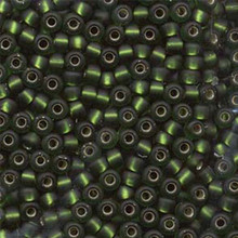 Japanese Miyuki Seed Beads, size 6/0, SKU 111031.MYK6-0026F, olive matte silver lined, (1 tube, apprx 24-28 grams, apprx 315 beads per tube)