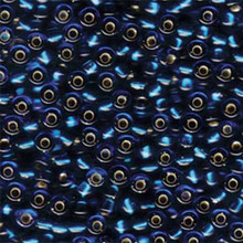 Japanese Miyuki Seed Beads, size 6/0, SKU 111031.MYK6-0025 (was 0149S), transparent capri blue silver lined, (1 tube, apprx 24-28 grams, apprx 315 beads per tube)
