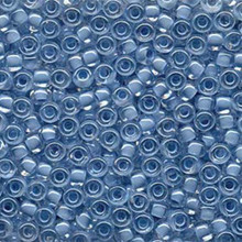 Japanese Miyuki Seed Beads, size 6/0, SKU 111031.MYK6-0221, sky blue lined crystal, (1 tube, apprx 24-28 grams, apprx 315 beads per tube)