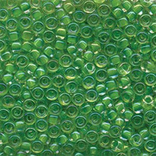 Japanese Miyuki Seed Beads, size 6/0, SKU 111031.MYK6-0228, light green lined crystal, (1 tube, apprx 24-28 grams, apprx 315 beads per tube)