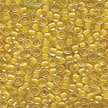 Japanese Miyuki Seed Beads, size 6/0, SKU 111031.MYK6-0202, lemon lined crystal, (1 tube, apprx 24-28 grams, apprx 315 beads per tube)