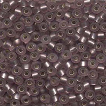 Japanese Miyuki Seed Beads, size 6/0, SKU 111031.MYK6-0012F, smoky amethyst matte silver lined, (1 tube, apprx 24-28 grams, apprx 315 beads per tube)