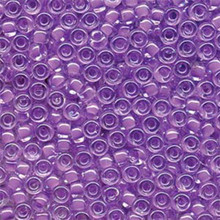 Japanese Miyuki Seed Beads, size 6/0, SKU 111031.MYK6-0222, orchid lined crystal, (1 tube, apprx 24-28 grams, apprx 315 beads per tube)