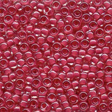 Japanese Miyuki Seed Beads, size 6/0, SKU 111031.MYK6-0208, carnation pink lined crystal, (1 tube, apprx 24-28 grams, apprx 315 beads per tube)