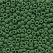 Japanese Miyuki Seed Beads, size 6/0, SKU 111031.MYK6-0411F, matte opaque green, (1 tube, apprx 24-28 grams, apprx 315 beads per tube)
