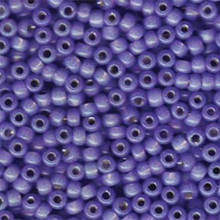 Japanese Miyuki Seed Beads, size 6/0, SKU 111031.MYK6-0649, dyed violet silver lined alabaster, (1 tube, apprx 24-28 grams, apprx 315 beads per tube)