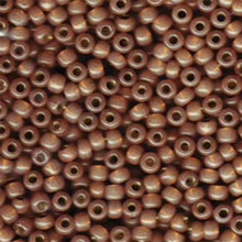 Japanese Miyuki Seed Beads, size 6/0, SKU 111031.MYK6-0641, dyed rose bronze silver lined alabaster, (1 tube, apprx 24-28 grams, apprx 315 beads per tube)