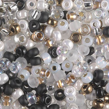 Japanese Miyuki Seed Beads, size 6/0, SKU 111031.MYK6-MIX 24, granite mix, (1 tube, apprx 24-28 grams, apprx 315 beads per tube)