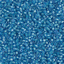 Delica Beads (Miyuki), size 11/0 (same as 12/0), SKU 195006.DB11-1709, mint pearl lined azure, (10gram tube, apprx 1900 beads)