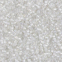 Delica Beads (Miyuki), size 11/0 (same as 12/0), SKU 195006.DB11-1671, pearl lined crystal ab, (10gram tube, apprx 1900 beads)