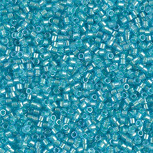 Delica Beads (Miyuki), size 11/0 (same as 12/0), SKU 195006.DB11-1708, mint pearl lined ocean blue, (10gram tube, apprx 1900 beads)