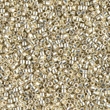 Delica Beads (Miyuki), size 11/0 (same as 12/0), SKU 195006.DB11-1831, duracoat galvanized silver, (10gram tube, apprx 1900 beads)
