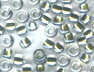 Japanese Miyuki Seed Beads, size 8/0, SKU 189008.MY8-0750, "magic (dichroic)", yellow/gold foil/sage, (1 26-28 gram tube, apprx 1120 beads)