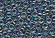 Japanese Miyuki Seed Beads, size 8/0, SKU 189008.MY8-0756, "magic (dichroic)", blue/green, (1 26-28 gram tube, apprx 1120 beads)