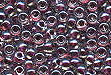 Japanese Miyuki Seed Beads, size 8/0, SKU 189008.MY8-0757, "magic (dichroic)", purple/red foil, (1 26-28 gram tube, apprx 1120 beads)