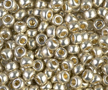 Japanese Miyuki Seed Beads, size 6/0, SKU 111031.MYK6-4201, duracoat galvanized silver, (1 tube, apprx 24-28 grams, apprx 315 beads per tube)