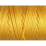 C-LON TEX 400 BEAD CORD, braided nylon multi-filament cord,  .9mm, 39 yards per bobbin, golden yellow, (1 large bobbin)