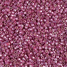 Delica Beads (Miyuki), size 11/0 (same as 12/0), SKU 195006.DB11-1840, duracoat galvanized hot pink, (10gram tube, apprx 1900 beads)