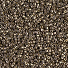 Delica Beads (Miyuki), size 11/0 (same as 12/0), SKU 195006.DB11-1852, duracoat galvanized pewter, (10gram tube, apprx 1900 beads)