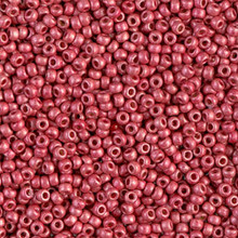 Japanese Miyuki Seed Beads, size 11/0, SKU 111030.MY11-4211F, duracoat galvanized frosted light cranberry, (1 28-30 gram tube, apprx 3080 beads)