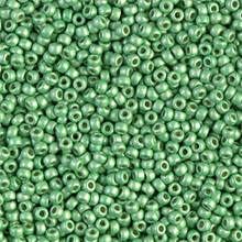 Japanese Miyuki Seed Beads, size 11/0, SKU 111030.MY11-4214F, duracoat galvanized frosted dark mint green, (1 28-30 gram tube, apprx 3080 beads)