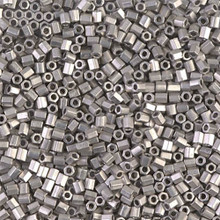 Japanese Miyuki Seed Beads, size 11/0, SKU 111030.MY11-0194Fcut, matte palladium plated cut, (5 grams, 3" tube, apprx 550 beads)