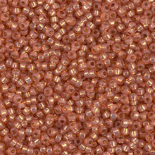 Japanese Miyuki Seed Beads, size 11/0, SKU 111030.MY11-4233, duracoat silver lined dyed rose gold, (1 28-30 gram tube, apprx 3080 beads)
