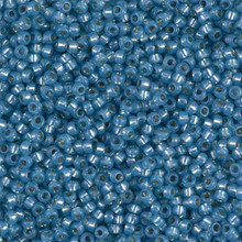 Japanese Miyuki Seed Beads, size 11/0, SKU 111030.MY11-4242, duracoat silver lined dyed aqua, (1 28-30 gram tube, apprx 3080 beads)