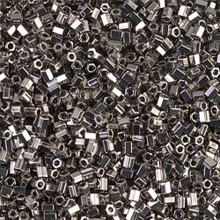 Japanese Miyuki Seed Beads, size 11/0, SKU 111030.MY11-0190cut, nickel plated cut, (10 grams, 3" tube, apprx 1100 beads)
