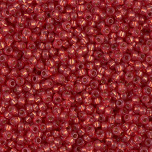 Japanese Miyuki Seed Beads, size 11/0, SKU 111030.MY11-4234, duracoat silver lined dyed watermelon, (1 28-30 gram tube, apprx 3080 beads)