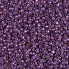 Japanese Miyuki Seed Beads, size 11/0, SKU 111030.MY11-4248, duracoat silver lined dyed dark lilac, (1 28-30 gram tube, apprx 3080 beads)