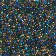 Japanese Miyuki Seed Beads, size 11/0, SKU 111030.MY11-MIX44, peacock garden mix, (1 28-30 gram tube, apprx 3080 beads)