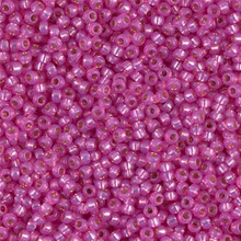 Japanese Miyuki Seed Beads, size 11/0, SKU 111030.MY11-4238, duracoat silver lined dyed paris pink, (1 28-30 gram tube, apprx 3080 beads)