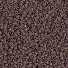 Delica Beads (Miyuki), size 11/0 (same as 12/0), SKU 195006.DB11-0735, opaque dark mauve, (10gram tube, apprx 1900 beads)