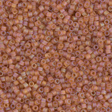 Delica Beads (Miyuki), size 11/0 (same as 12/0), SKU 195006.DB11-0866, matte transparent topaz ab, (10gram tube, apprx 1900 beads)