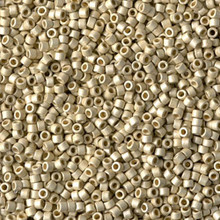 Delica Beads (Miyuki), size 11/0 (same as 12/0), SKU 195006.DB11-1831F, duracoat galvanized matte silver, (10gram tube, apprx 1900 beads)